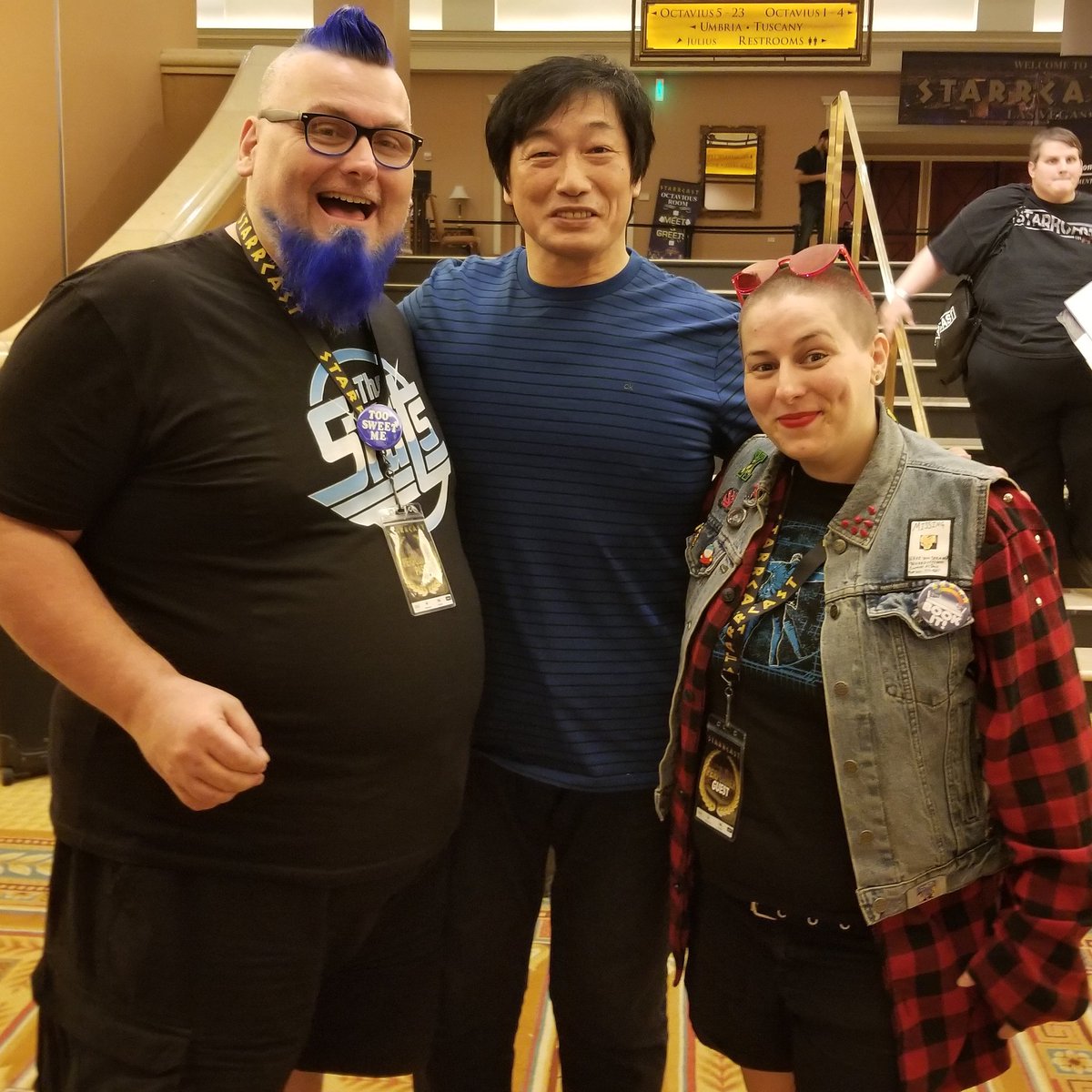 BlueMeanieBWO's tweet photo. A bucket list moment photo of @TrickyMcVomit and I with Mr. Kenta Kobashi @FortuneKK0327
#Starrcast #Starrcast2
Meltzer gives this photo 5 stars.... https://t.co/Tb1MEsN9WC