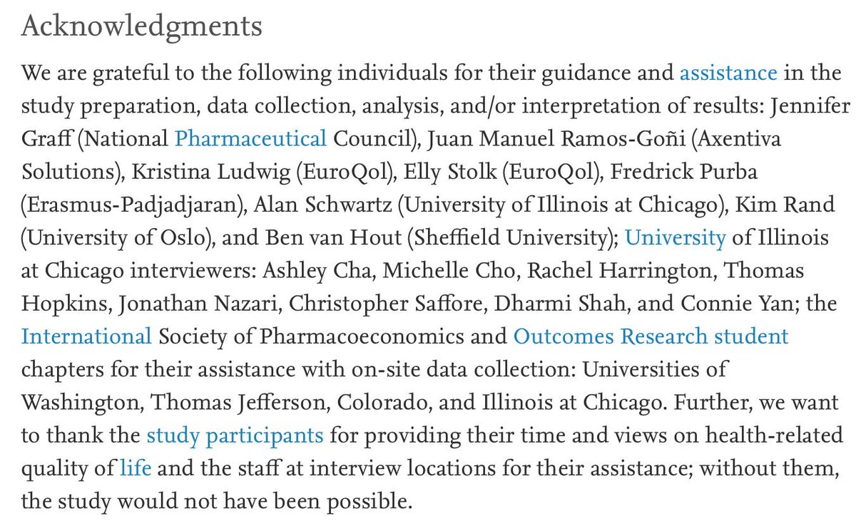 ErnestHLaw's tweet photo. @ISPORorg @ruixuanjiang @fengxie_mac @rl_harrington @stolk_elly @Alan__Schwartz @icer_review @Aptrotweet @HealthEconBot Special thanks to the folks who were so generous with their time and expertise. And *especially* grateful to the respondents who agreed to participate - so many people from all walks of life and across the country. Their voices are captured in this work. https://t.co/tj2wTpbx0u