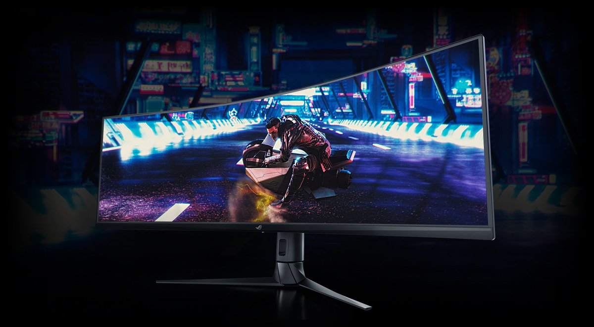 Rog Japan 49型曲面スーパーウルトラワイドゲーミング液晶ディスプレイ Rog Strix Xg49vq の製品ページはコチラ T Co Jokpjfjn11