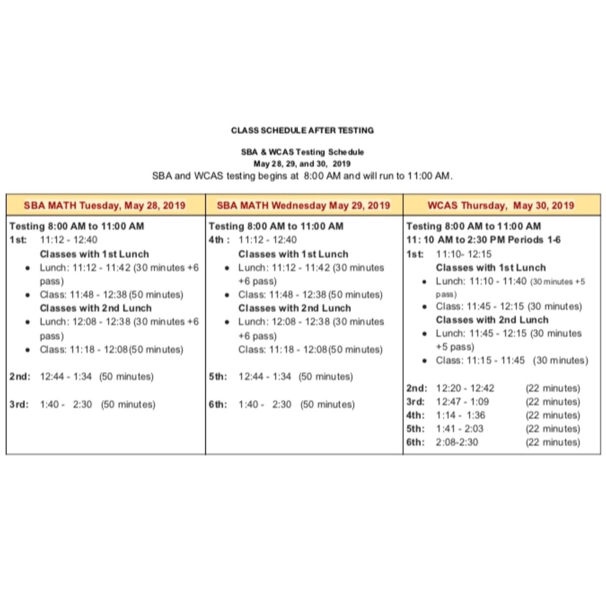 EnumclawHS's tweet image. Testing begins tomorrow! 📝