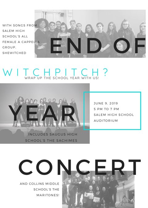Come to WitchPitch’s End of Year Concert! You’ll also be able to see <a href="/shs_shewitched/">SheWitched</a> <a href="/saugus_sachimes/">Sachimes A Cappella</a> and the Maritones!