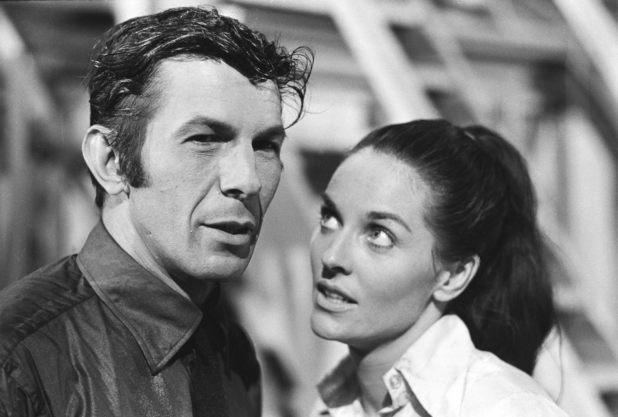 Leonard Nimoy and Lee Meriwether in the TV series MISSION IMPOSSIBLE   1969.  Happy birthday Miss Meriwether. 