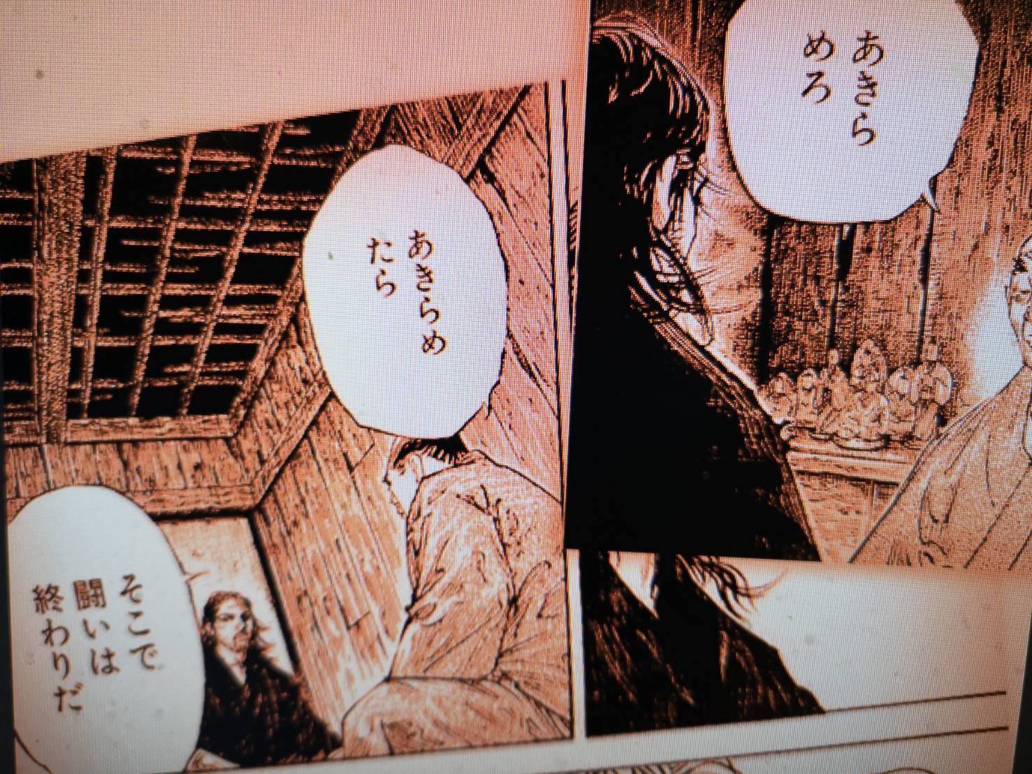 ブンサダカ あきらめろ あきらめたらそこで闘いは終わりだ 剣を手放せる バカボンド33巻 井上雄彦 あきらめたらそこで試合終了 の名言を残した作者が あきらめろ と逆説発言 僕はこっちのほうが理解できる あきらめないのは地獄絵図だ 僕も