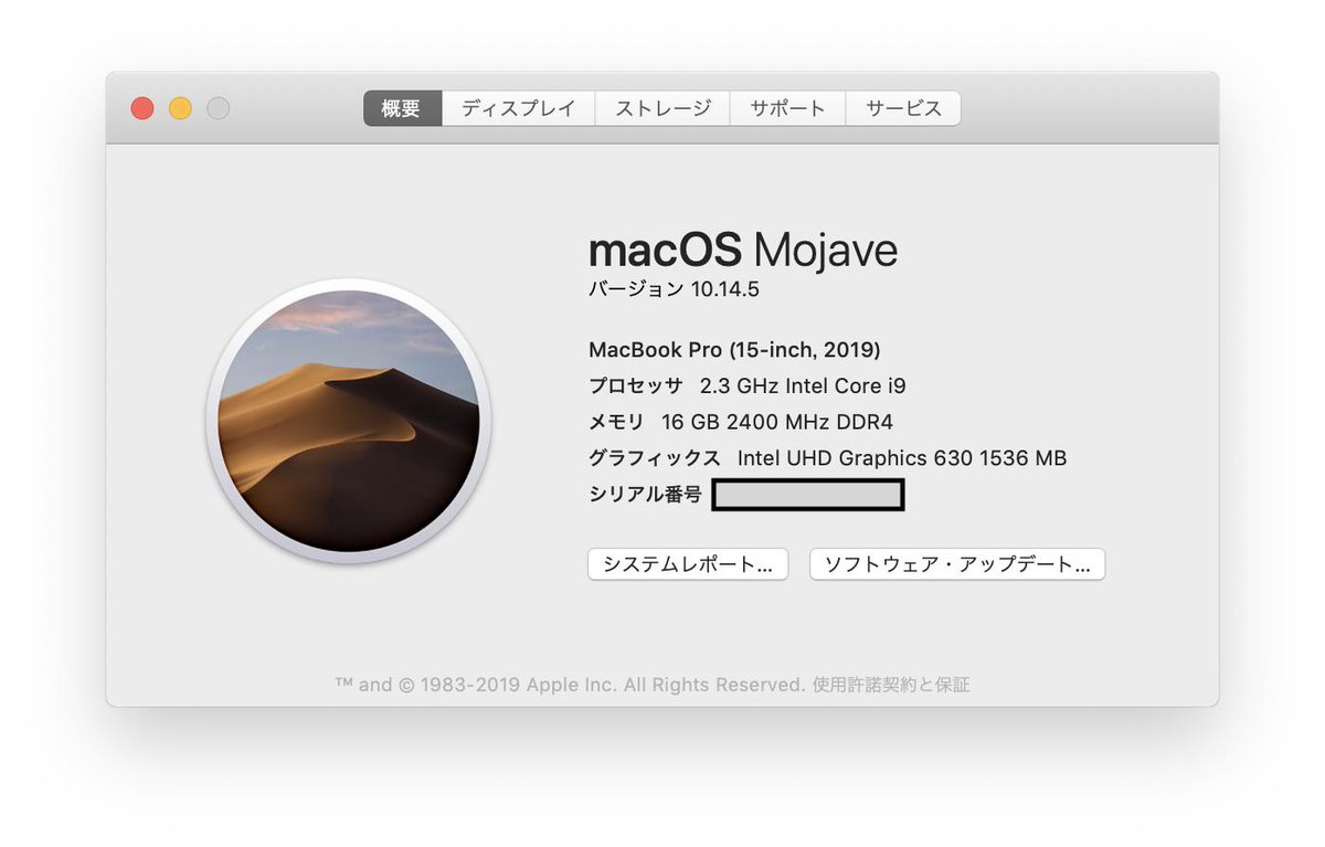 kjunichi's tweet image. 来た #macbookpro2019