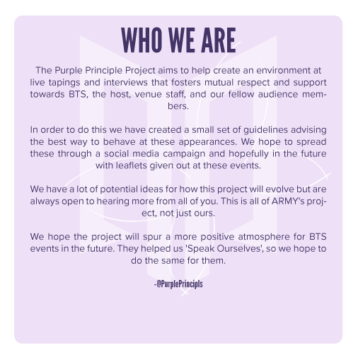 PurplePrincipls's tweet photo. What the Purple Principle Project is all about 🦋 #ArmyEtiquette https://t.co/aN7Z9Wi4oG
