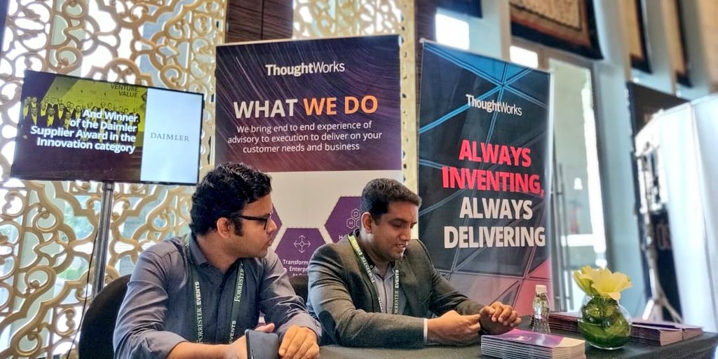 thoughtworksIN's tweet image. @thoughtworks at the @forrester&apos;s Digital Transformation and Innovation 2019 Mumbai  #FORRDigitalIN @stregismumbai @hairaman @smithahs @SameerSoman @gauthamh80