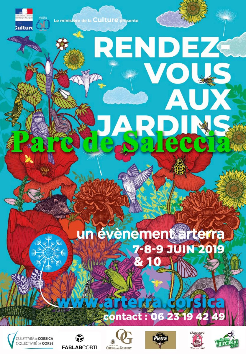 #festival Autour des Rendez-Vous aux Jardins
Du 7 au 10 juin au Parc de Saleccia. 

isula.corsica/culture/FESTIV…