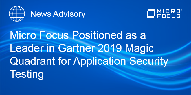 Gary_1903's tweet photo. #MicroFocus Positioned as a Leader in #Gartner 2019 Magic Quadrant for Application Security Testing. Find out more: | #AppSec #InfoSec #GartnerSEC #SecurityandRisk https://t.co/oyjeiiR91g #TeamMicroFocus https://t.co/RY8506q0Fo