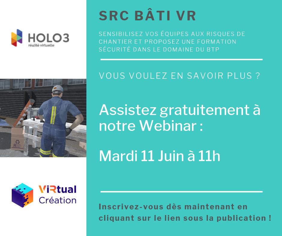La réalité virtuelle : un outil innovant pour vos formations !
Holo3 vous présente une solution innovante et évolutive pour sensibiliser aux risques professionnels les salariés et les apprenants aux métiers du BTP
Inscrivez-vous :
lnkd.in/dmjSKrr