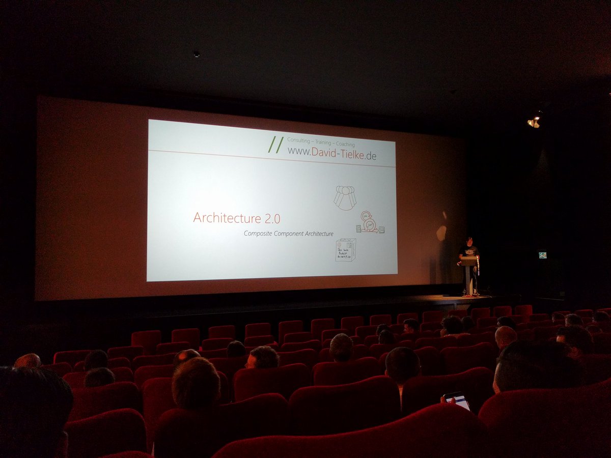 DarkCisum's tweet image. Next up Architecture 2.0 by @DavidTielke at #dotnetday19