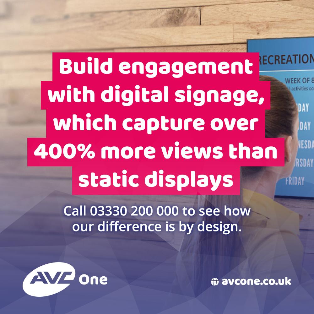 avconeltd's tweet photo. #DigitalSignage delivers better engagement and more sales. AVC One's Airblocks cloud content platform manages the content on displays at more than 3000 locations in the #UK and #EU. Contact us to find out how your business could benefit #SmartSignage https://t.co/Ril0BDi4ZX