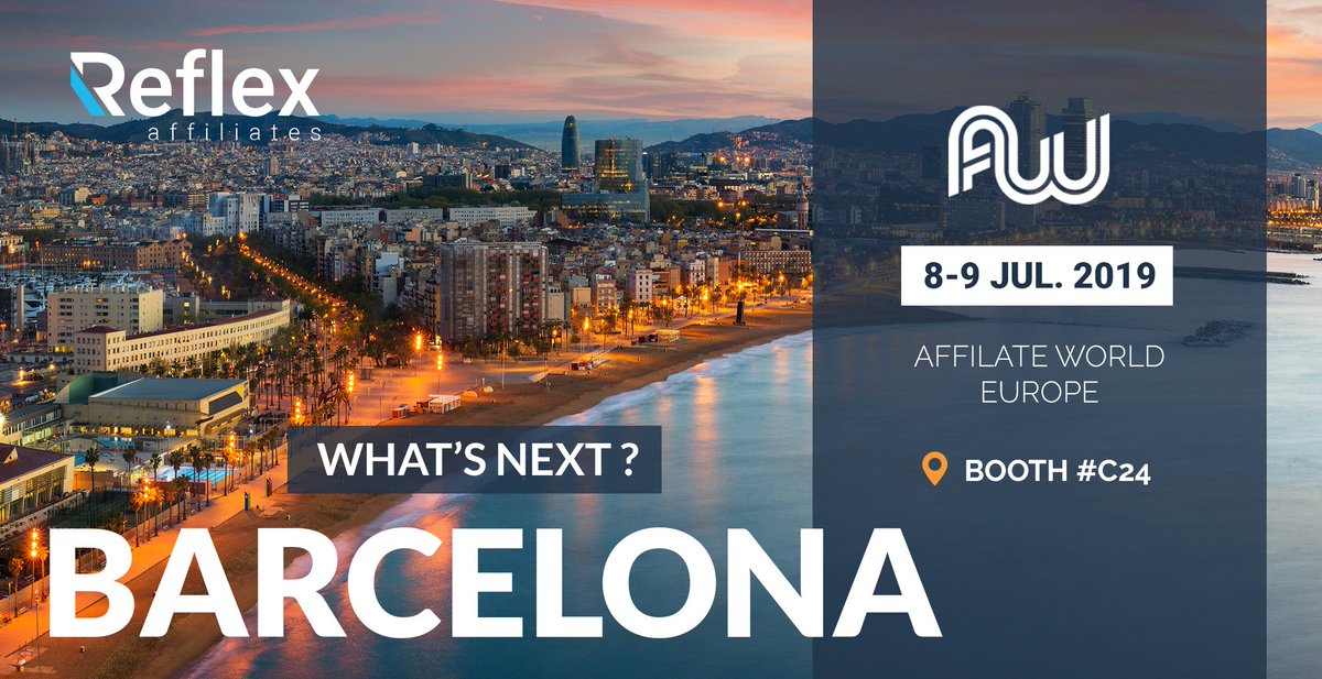 reflexaff's tweet photo. Just a few weeks to go until industry leaders come together at Affiliate World Barcelona! We can't wait to welcome you to our sunny city! #Barcelona #affiliateworldbarcelona #affiliatemarketing https://t.co/pMshtVJXDZ