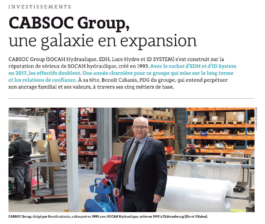 Notre groupe familial est en couverture du magazine Fluides et Transmissions (n°194) !

-> Découvrez comment CABSOC Group est né ! 

Et aussi comment nous nous sommes développés en France depuis 2017 tout en gardant notre dimension familiale.