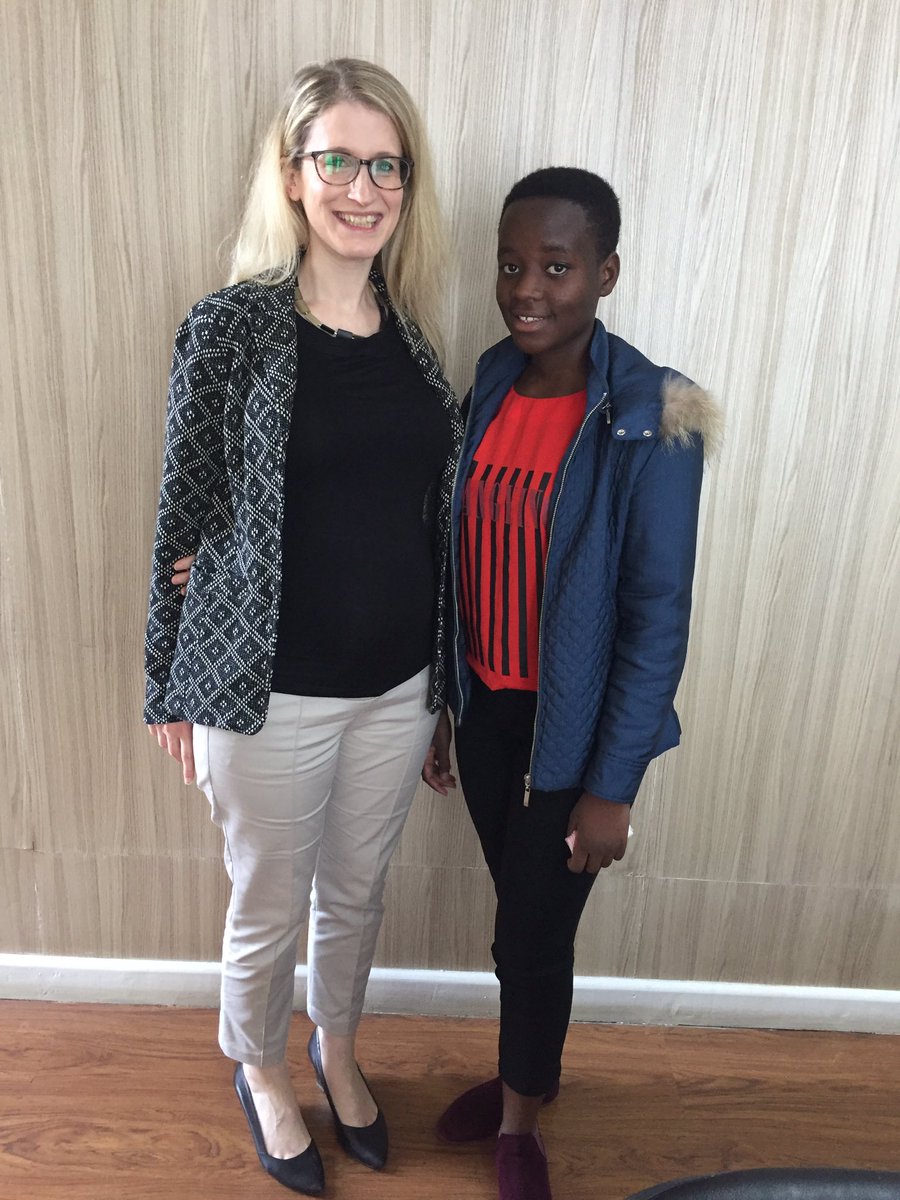 SJEastAfrica's tweet photo. Exciting to meet &amp; learn from @NamugerwaLeah At 14 years old, she’s taking action in #Uganda to safeguard the environment for our future. #TuesdayMotivation @Fridays4FutureU @GretaThunberg https://t.co/3QXvLaW7H8