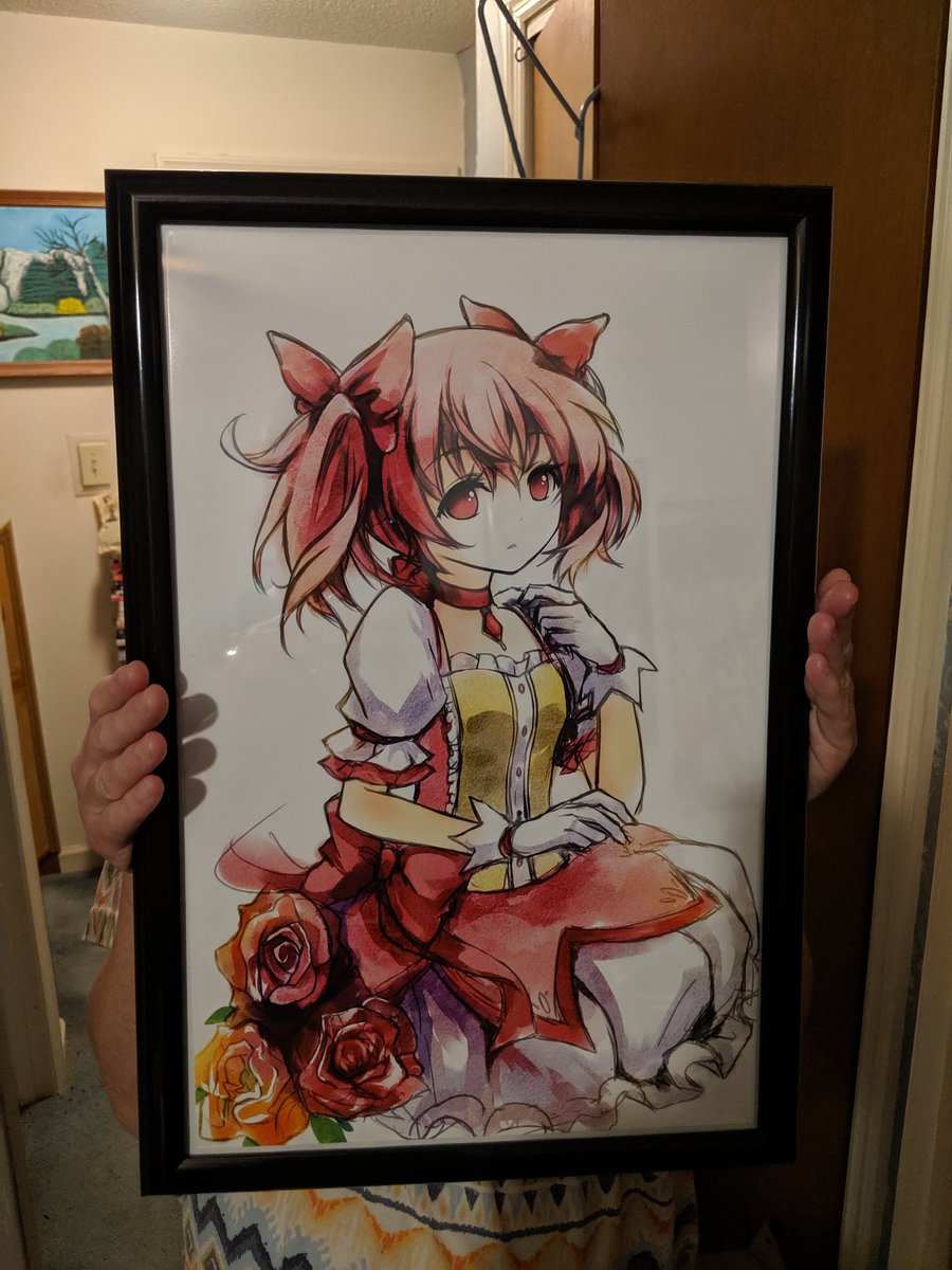 megaplushie's tweet photo. Just framed the lovely Madoka art I got from @fabucastle at @animazement. #az2019 #az19 https://t.co/Iq48cAzDM0