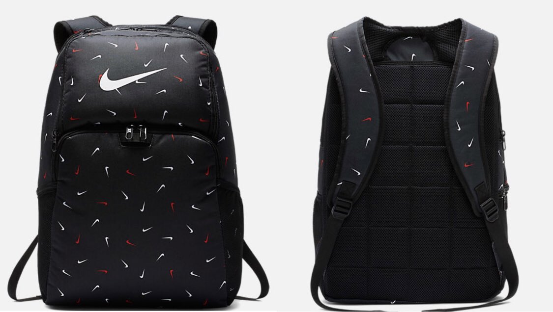 SNKR_TWITR on X: Nike Brasilia Printed XL Training Backpack 'Black/Allover  Print' available via @FinishLine  #AD   / X