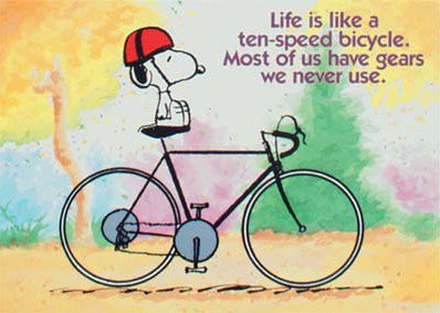"#Life is like a 10-speed #bicycle. Most of us have #gears we NEVER use." ~ [Charles Schulz] Let's strive to make the most of this thing called life, and of course our rides 😉 Good morning #BikeFriends 🚴🏾‍♀️