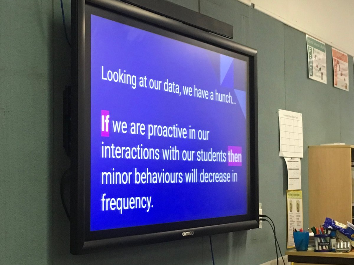davidsmithoz's tweet photo. ⁦@FPS1895⁩ Developing our hunch based on the data we have around minor incidents in the classroom and the playground. https://t.co/iIY1yVTLlu