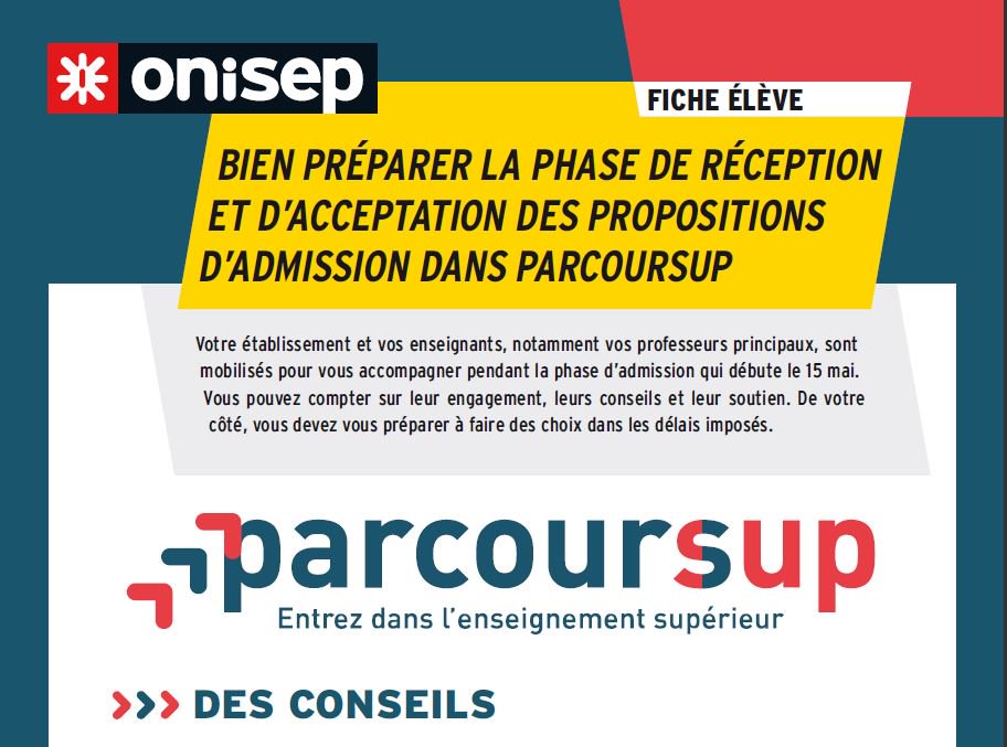 Eduscol's tweet photo. #Parcoursup2019 Fiches #Onisep pour 📑 préparer la phase de réception/acceptation des propositions 📑 faire le point sur son projet après réception des réponses 📑 accompagner les élèves ayant reçu des réponses négatives &amp; préparer la phase complémentaire https://t.co/B2Wr5D3OXn https://t.co/e25fw8jkPQ
