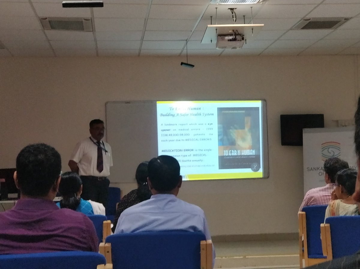 SankaraV2020's tweet photo. #Patientsafety affects #families #clinicians #patients and the #organization with life long distress &amp; loss of reputation. Dr Badri Dutta Head Quality Baptist #Hospital at #SanQALP Sankara Quality Assurance Learning Programme.

@IAPB1 @Vision2020Info #SEFl #safety @QualityCouncil https://t.co/L78eywffP9