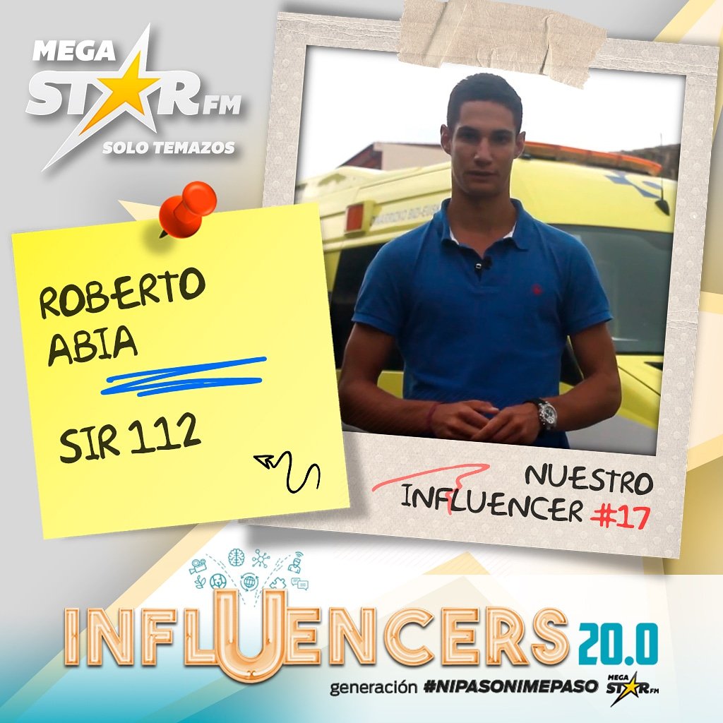 MegaStarFM's tweet photo. Hoy Roberto Abia es nuestro Influencer 20.0 N° 17. 🙌 Ha creado una app para hacer frente a los infartos de miocardio. Su app geolocaliza al instante al profesional sanitario más cercano a una víctima. ❤ Si quieres conocer más entra en ⚠️https://t.co/jwjOb1TUas⚠️ #NiPasoNiMePaso https://t.co/zW5zHUf0ei