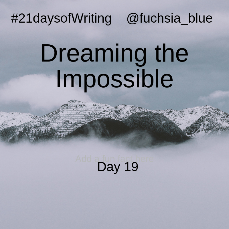 fuchsia_blue's tweet image. Today's #21daysofWriting topic was offered by @KrystynaGadd - Day 19 -  Dreaming the Impossible

More fiction - cafes and dreams
wp.me/p2k6kh-CB