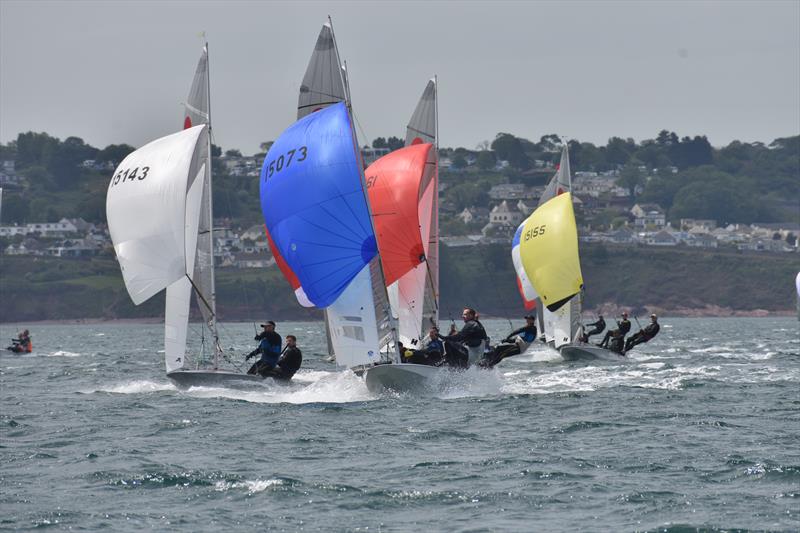 Gul UK Fireball National Championships at @RoyalTorbayYC Day 3 - Sunshine and a shifty Westerly for the 44 boat fleet in Torbay - @gulwatersports <a href="/ukfireball/">UK Fireball Sailing</a> yachtsandyachting.com/news/217948/Gu…