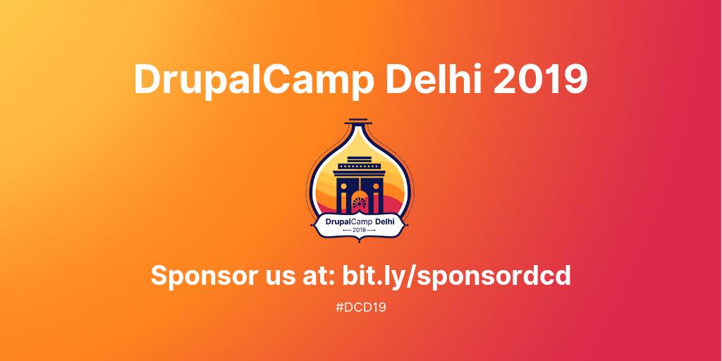 DrupalCampDelhi's tweet photo. We want to make it possible!
We are inviting sponsors for #DrupalCampDelhi19. Mention those sponsor organizations or companies in the comment below! Let's get'em talking about #dcd19. Read more at https://t.co/lM26ubyUE5 https://t.co/NjbUW14Qxu