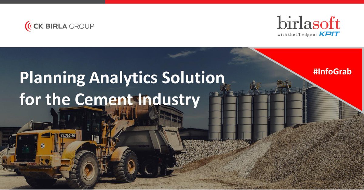 birlasoft's tweet photo. #InfoGrab | Cement companies must have a strategic vision of their growth & create efficient opp. plans to achieve goals. Keeping this in mind, we offer the Planning #Analytics Solution Model as an accelerator which is built on @IBM Cognos platform. https://t.co/KwRXrUVmYd https://t.co/db82AmcBPj