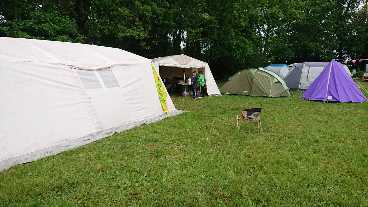 1stMaidenhead's tweet photo. Morning from @cubjamuk @19thMaidenhead #cubjam2019 Nearly time for breakfast and then It's A Knockout! https://t.co/O6oWVNzD6A