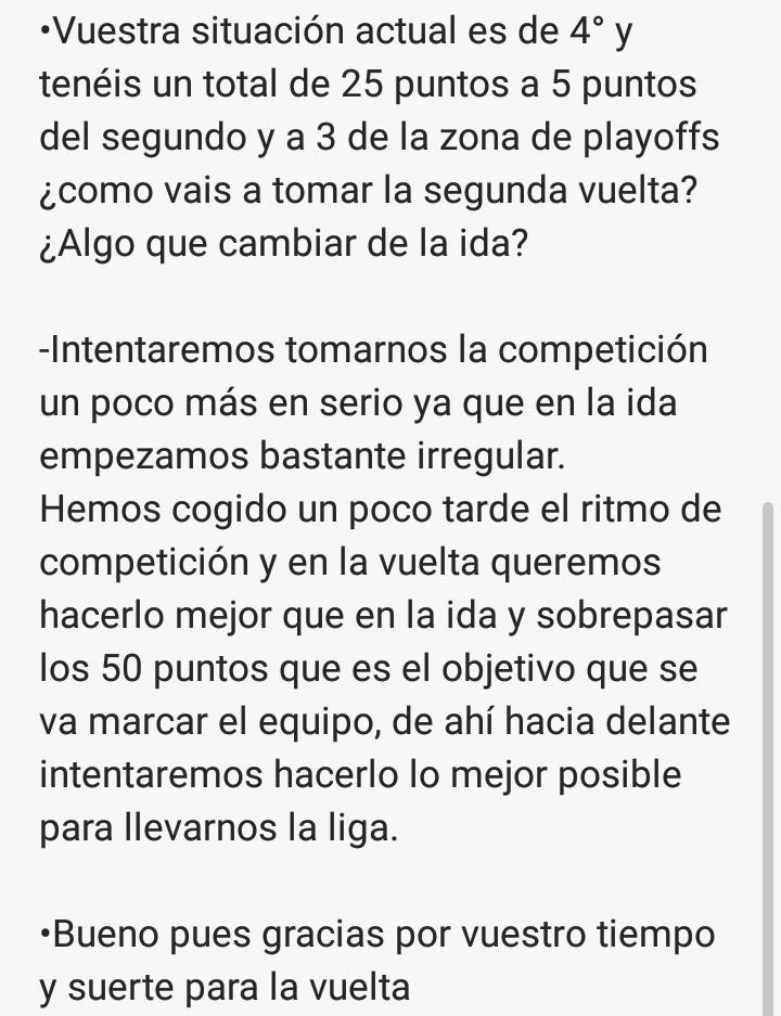#ENTREVISTA 🗞🗞// 
Buenos días queréis seguir conociendo a nuestros equipos no?
Pues os traemos la entrevista al equipo gaditano @laparkaeasport 
El cuál tras esta entrevista ha aprovechado para aumentar puntos en la clasificación

Suerte y gracias!!!