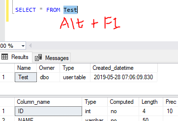 dthompsonza's tweet image. Did you know you can run 'sp_help' quicker by highlighting the table and pressing Alt+F1?