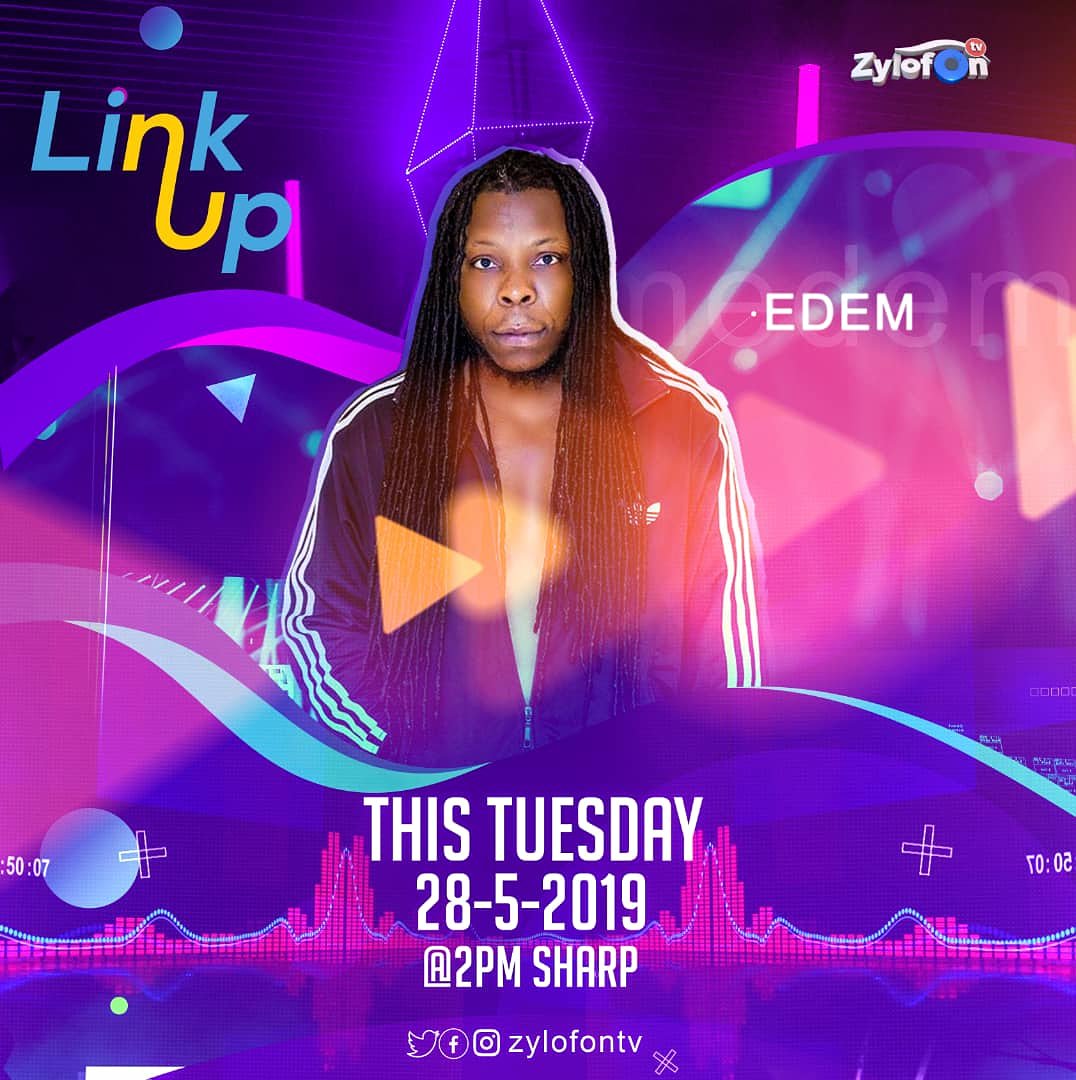 TeamVRMG's tweet photo. Join @iamedem on The #Linkup on @ZylofonTv at 2pm Today! #Edem #AyigbeEdem #Power #Powerchallenge #Powercomments #TeamEdem https://t.co/VvEtxvj0ie