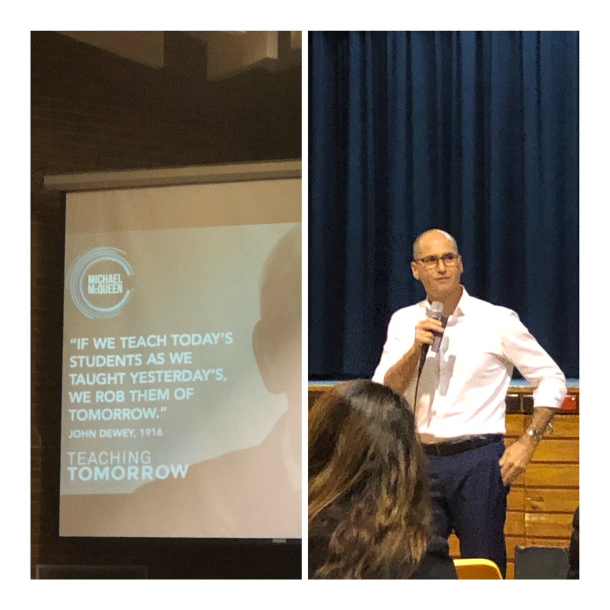 Michael McQueen challenging our thinking as educators of future generations, “if we’re going to future-shift our students we must replace content delivery with capability building”. ⁦<a href="/dizdarm/">Murat Dizdar</a>⁩ ⁦<a href="/mscott/">Mark Scott</a>⁩ ⁦<a href="/sunriseon7/">Sunrise</a>⁩ ⁩ ⁦<a href="/Lcchallis/">Louise Challis</a>⁩ ⁦<a href="/learnPSNSW/">Learning Design & Development</a>⁩