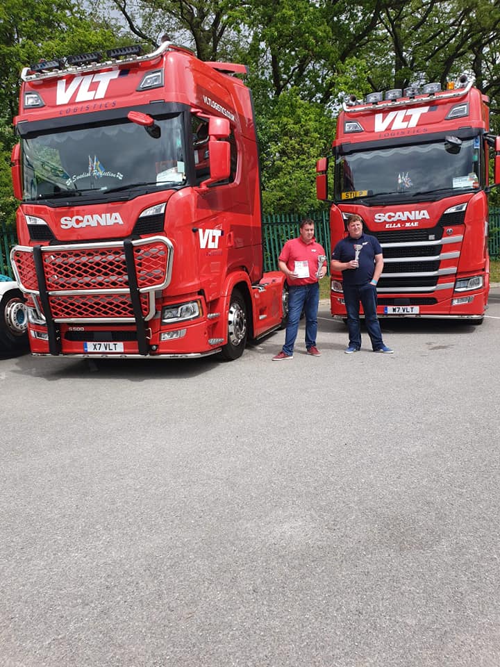VLTLogistics's tweet photo. Brilliant Bank Holiday Weekend for our drivers James and Stuart. They presented our trucks W7 and X7 at Darlington Truck Show 🚛💨

🏆 3rd Best Fleet
🏆 Highly commended for best in show
🏆 3rd Best Lights https://t.co/kQhGr67GIZ