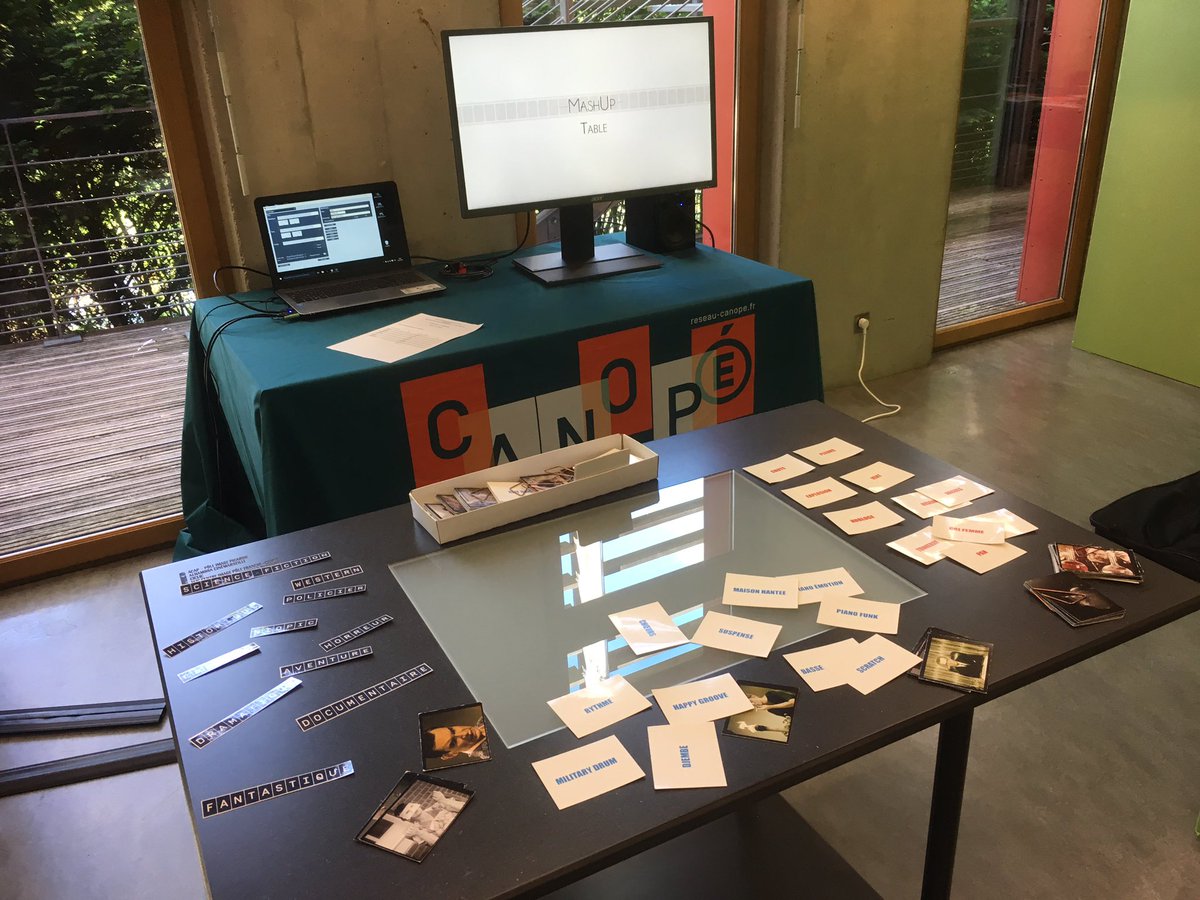 canope_92's tweet photo. Ouverture de l’exposition #SURLESCHEMINSDELECOLE. Ouverture de cette rencontre par Mme Tanzi, DASEN adjointe. Notre Atelier est présent avec 2 ateliers à destination des élèves : #WEBRADIO #MASHUPTABLE https://t.co/x1rEzTRXIR