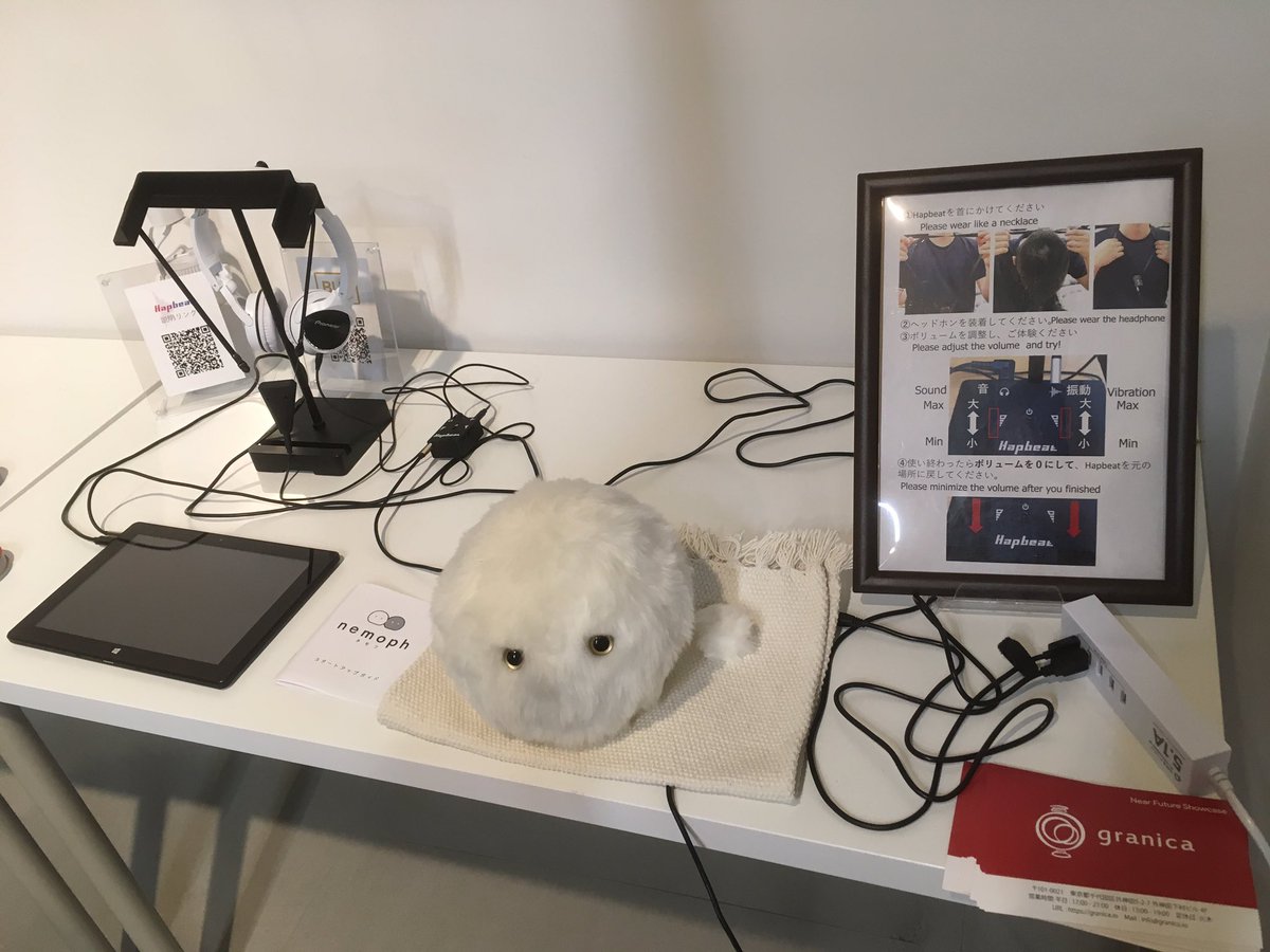 hayashih's tweet photo. 昨日の #techpub の会場 granicaさんにいた白いスー⚪️
nemophというらしい。喋るらしい。 https://t.co/Oyyr6YCPjQ
