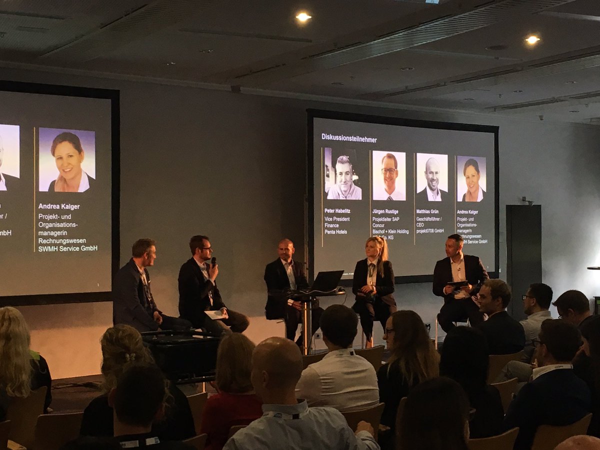 WelschLehmann's tweet photo. Mittelstandsforum auf #SAPConcurFusionFXDE bestehend aus @pentahotels , @bischof_klein, @projekt0708 , @Südwestdeutsche Medien Holding :  interessante Runde über Anforderungen an die Automatisierung von #Geschäftsreisen https://t.co/Atug7RnS1r