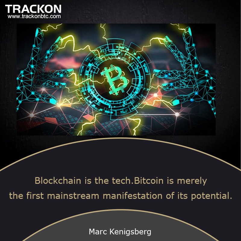 Trackon2's tweet image. Blockchain is the tech. Bitcoin is merely the first mainstream manifestation of its potential. -Marc Kenigsberg

 trackonbtc.com

 #trackon #cryptocurrency #joinbitcoin #butbitcoin #cryptocurrencywithdraw #cryptocurrencymarket #bitcoinfuture #digitalcurrency #bitcoin
