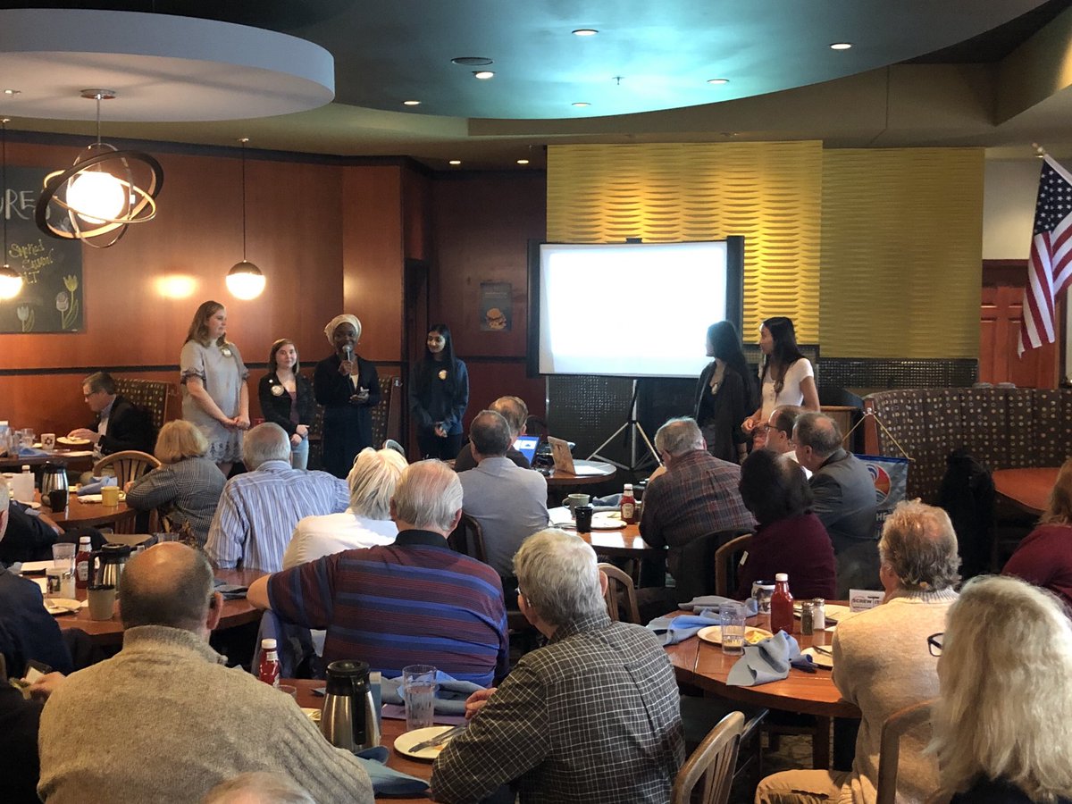 MGSHPrincipal's tweet photo. Proud of our #JuniorRotarians, presenting this morning to the Maple Grove Rotary! #WeAreCrimson https://t.co/0ZlkgM6bvi