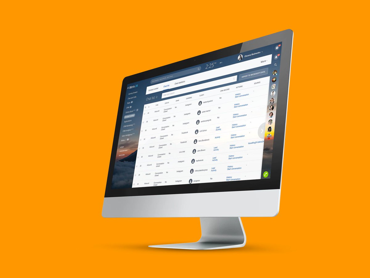 bitrix24's tweet photo. New in Bitrix24: Chat List in Bitrix24 Contact Center
You can now view the list of all chats and chat statistics, use filters and export statistics to Excel in one place:
https://t.co/PCjrBAyU8m
#bitrix24 #contactcenter #bitrix24contactcenter #chat #chatlist https://t.co/HvvMFW6UMl