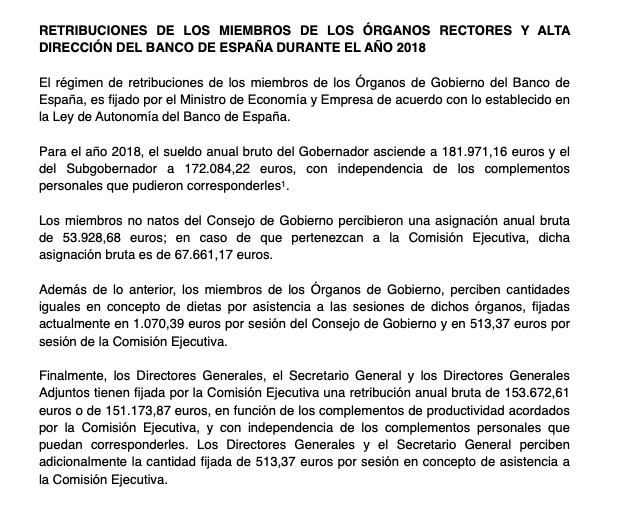 Barbijaputa's tweet photo. Y más. Esto es del portal de transparencia del Banco de España. https://t.co/Yij4kSu3X5