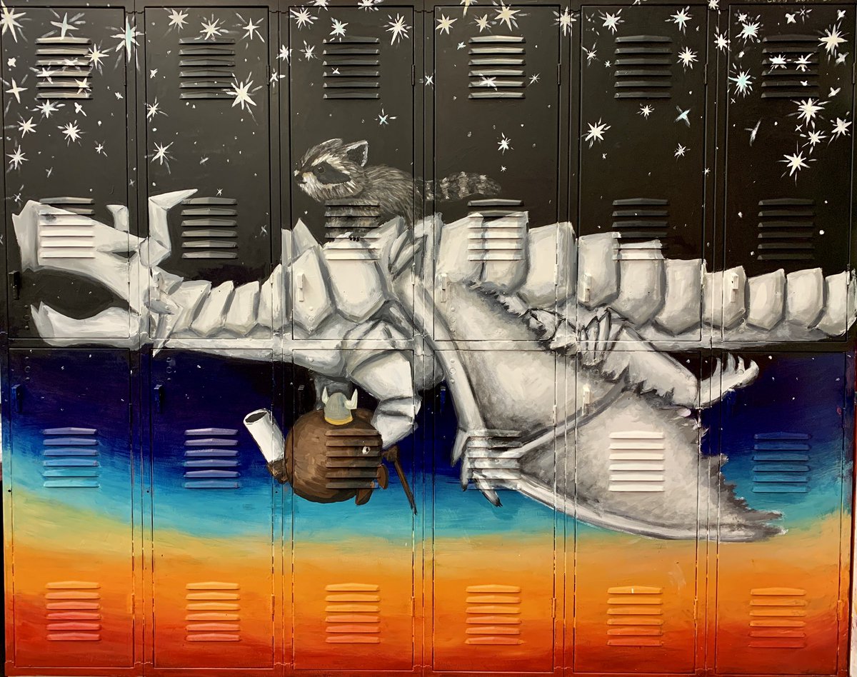 ELHS_spARTans's tweet photo. Newest art room mural created by graduating senior Maxwell Mraz! It has been an honor, Max. I can’t wait to see what the future holds for you! #goodvibesonly #inthestudio #besmarttakeart https://t.co/kRuLubRwJD