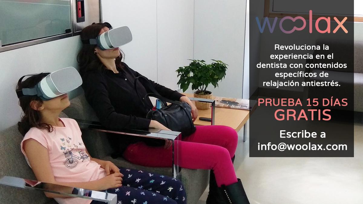 La experiencia del paciente en el #dentista empieza desde que se entra por la puerta. En la sala de espera, poder disfrutar de una experiencia de #relajación en #realidadvirtual con #Woolax, ayuda a reducir el #estrés por la intervención y mejora la percepción del trato recibido