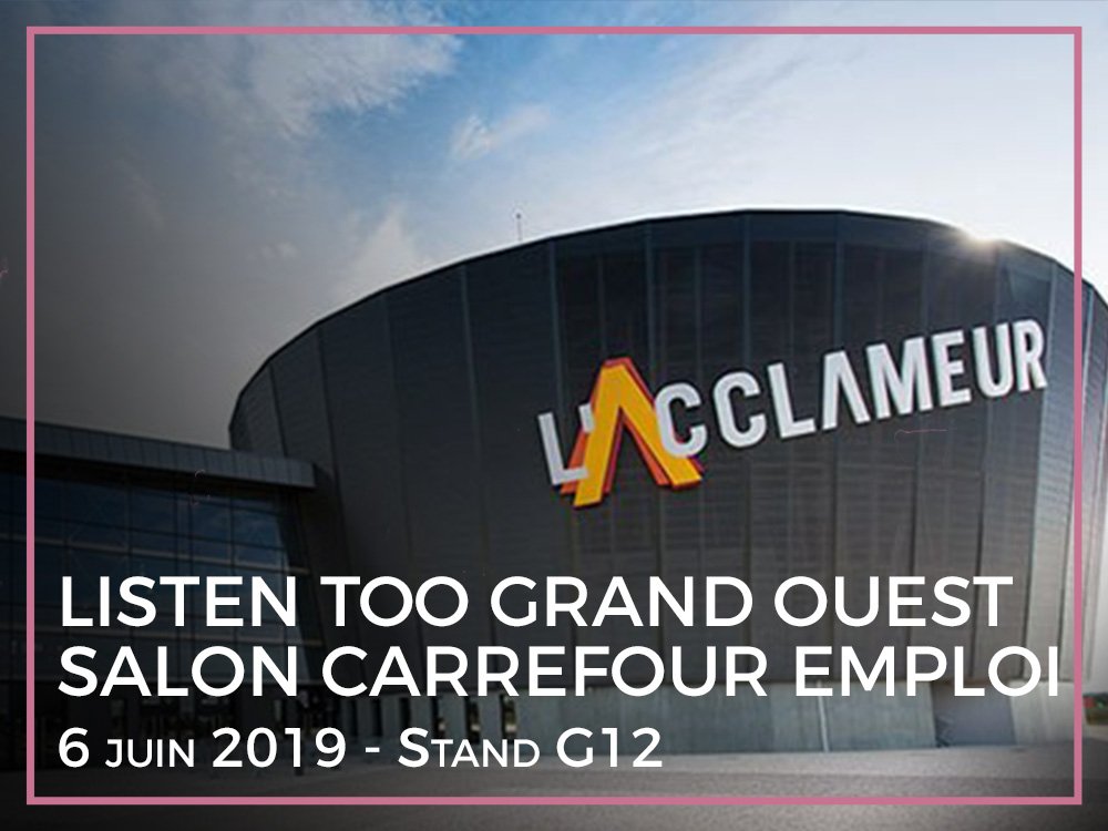 Listen_Too's tweet photo. @Listen_Too Grand Ouest participe au salon Carrefour Emploi à Niort. Nous vous donnons rendez-vous sur le stand G12 pour en savoir plus. Rendez-vous le jeudi 6 juin 2019, de 10 à 17h à L’Acclameur à #Niort : https://t.co/2p9q20BkgC https://t.co/rtJ7Cqm5al
