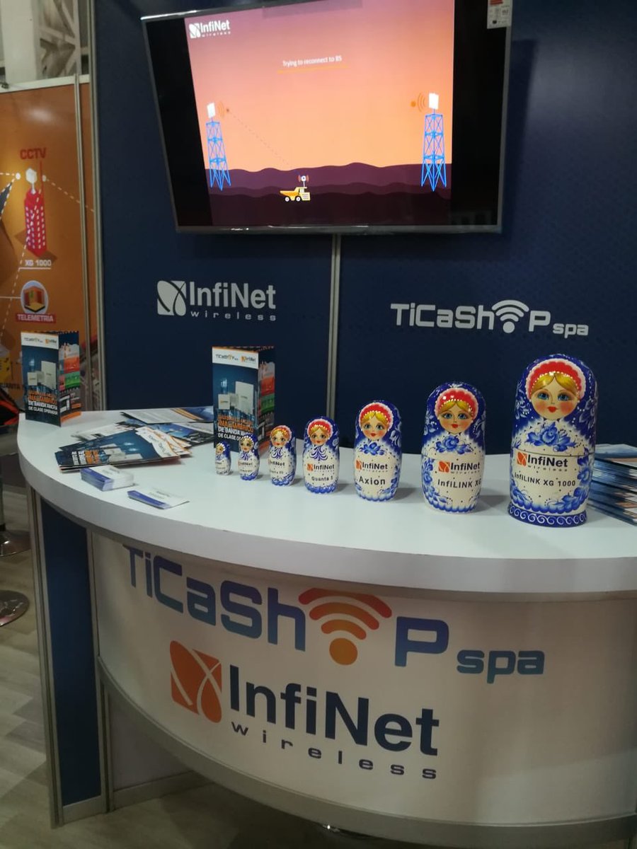InfiNet_LA's tweet photo. Conoce los mejores momentos de #Exponor2019 en #Chile, donde #InfiNetWireless presentará sus soluciones para el sector minero junto con el mayorista #Ticashop https://t.co/Xbgr8sdQZo