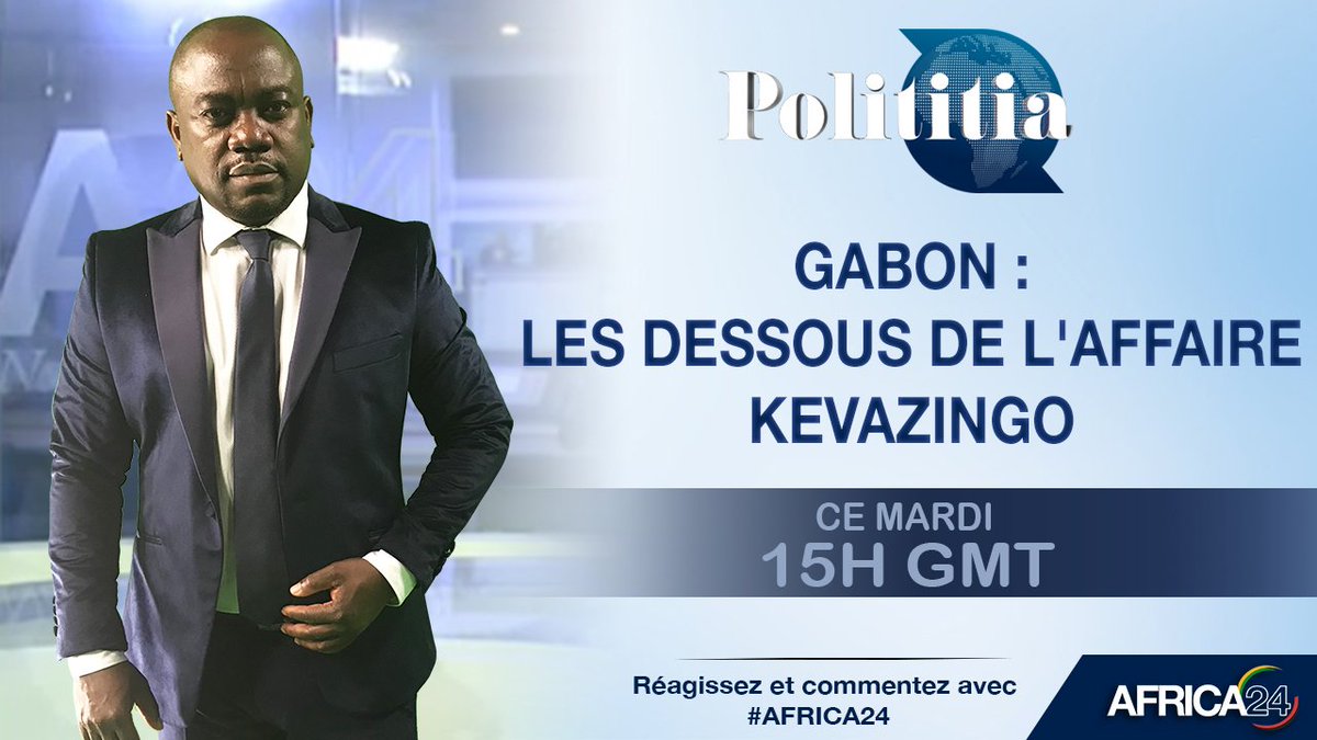 A24Polititia's tweet photo. #Gabon, Le vice-président Claver Maganga et le ministre des eaux et forêts Guy Mapangou ont été limogés une semaine après la disparition de 353 conteneurs de Kévazingo. Les dessous de cette affaire à débattre dans votre polititia de ce 28/05/19 dès 15H GMT sur @Africa24TV. https://t.co/zq5RoFXr6L