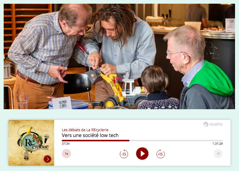 🎧🌍 A (re)écouter : le podcast de notre soirée #lowtech x @lowtechlab sur le site de <a href="/LaRe_cyclerie/">La REcyclerie</a> 
Avec Philippe Bihouix, Antoine Delaunay Belleville de <a href="/makesense/">makesense</a> et <a href="/aamonnz/">Alexandre Monnin</a> de <a href="/Adrastiacom/">Adrastia</a> 

👉 bit.ly/2Mf9KYz