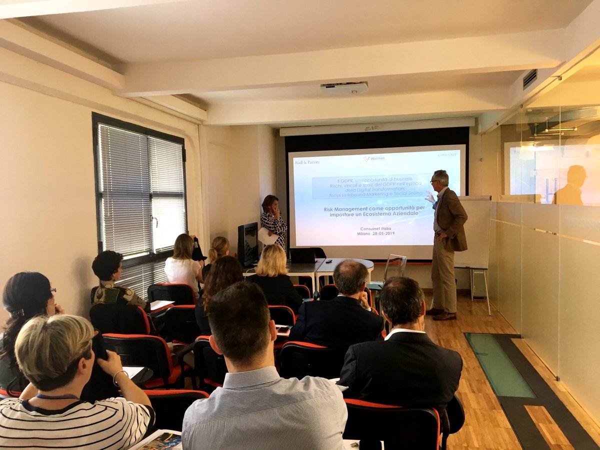 Il nostro evento sul #GDPR, è iniziato! 🏁Con Consulnet Italia e Rödl &amp; Partner parleremo di #Privacy e #DataProtection, strategie di #Marketing GDPR #compliant, #InboundMarketing e #SocialSelling. 
Quali sono i rischi e le opportunità per le #aziende? Scopriamolo insieme