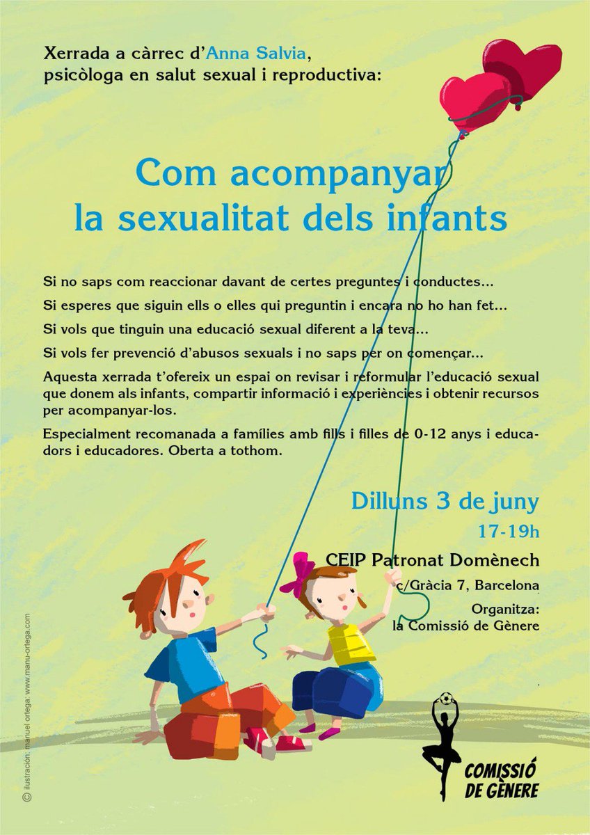 AFASomRius's tweet image. Com acompanyar la sexualitat dels infants #ViladeGràcia  #EscolesFeministes #SomRius @escolesfem